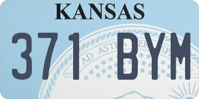 KS license plate 371BYM