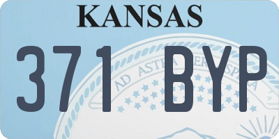 KS license plate 371BYP