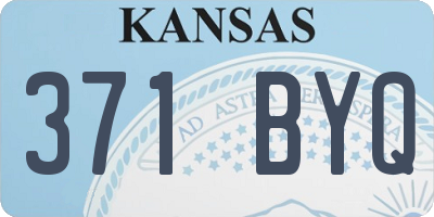 KS license plate 371BYQ