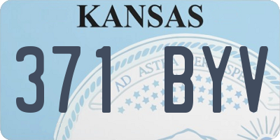 KS license plate 371BYV