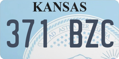 KS license plate 371BZC
