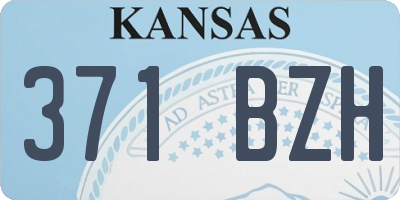 KS license plate 371BZH
