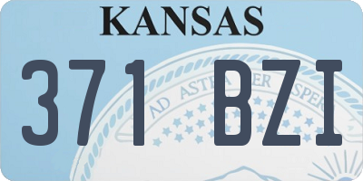 KS license plate 371BZI