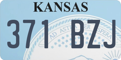 KS license plate 371BZJ