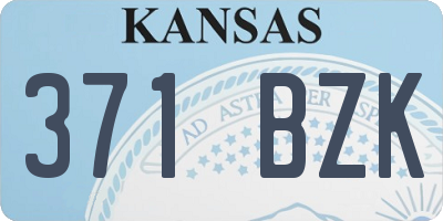 KS license plate 371BZK