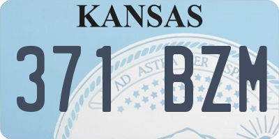 KS license plate 371BZM