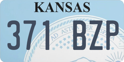 KS license plate 371BZP