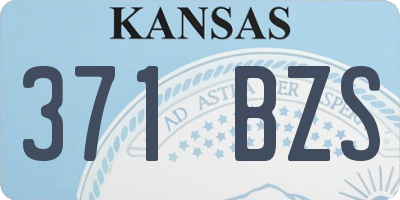KS license plate 371BZS