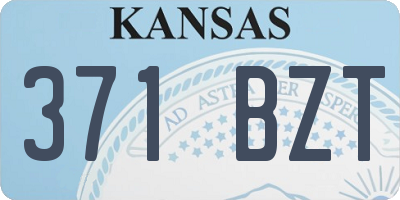KS license plate 371BZT