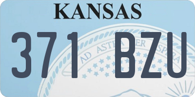 KS license plate 371BZU