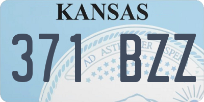 KS license plate 371BZZ