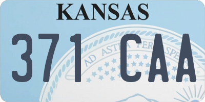 KS license plate 371CAA