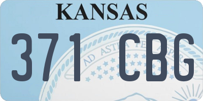 KS license plate 371CBG