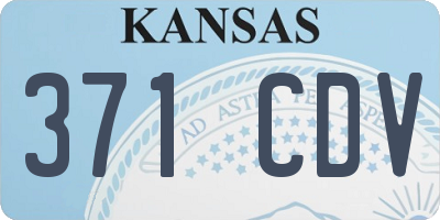 KS license plate 371CDV