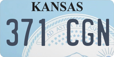 KS license plate 371CGN