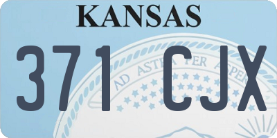 KS license plate 371CJX
