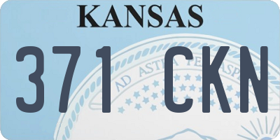 KS license plate 371CKN