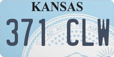 KS license plate 371CLW