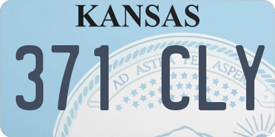 KS license plate 371CLY