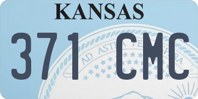 KS license plate 371CMC
