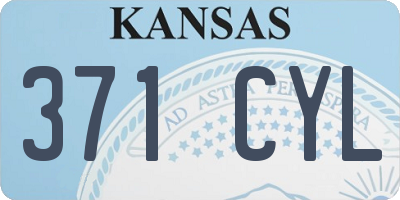 KS license plate 371CYL