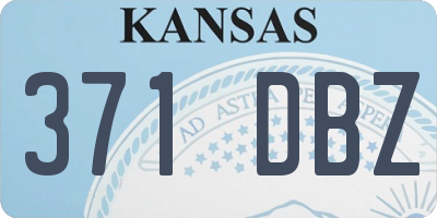 KS license plate 371DBZ