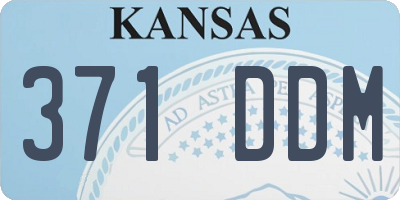 KS license plate 371DDM