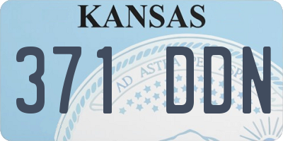 KS license plate 371DDN
