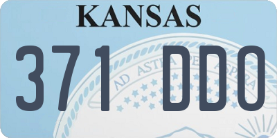 KS license plate 371DDO