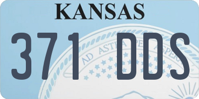 KS license plate 371DDS