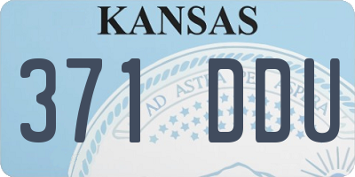 KS license plate 371DDU