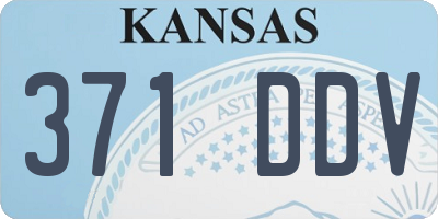 KS license plate 371DDV