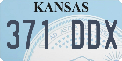 KS license plate 371DDX