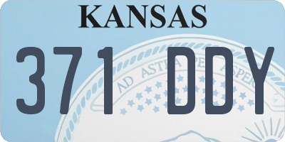 KS license plate 371DDY