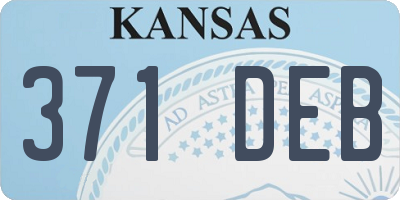 KS license plate 371DEB