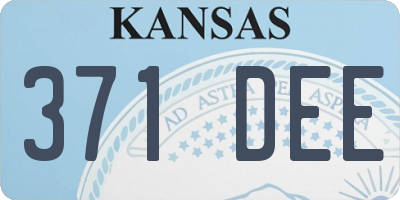 KS license plate 371DEE