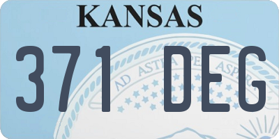 KS license plate 371DEG
