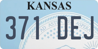 KS license plate 371DEJ