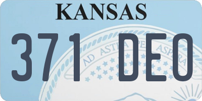 KS license plate 371DEO
