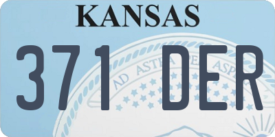 KS license plate 371DER