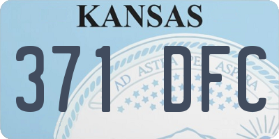 KS license plate 371DFC