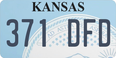KS license plate 371DFD