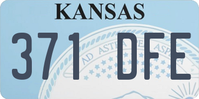 KS license plate 371DFE