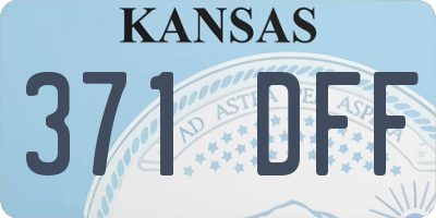KS license plate 371DFF