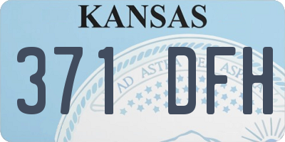 KS license plate 371DFH