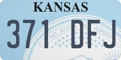 KS license plate 371DFJ