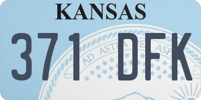 KS license plate 371DFK