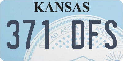KS license plate 371DFS