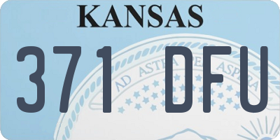 KS license plate 371DFU
