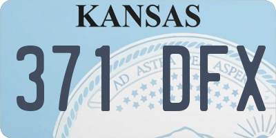 KS license plate 371DFX